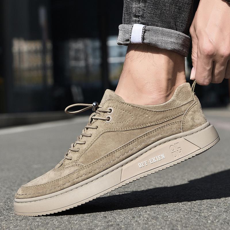 Fashion Italian Genuine Leather Casual Shoes White Oxford shoes Mens Sneakers Outdoor Walking Shoes Men's Business casual leather shoes