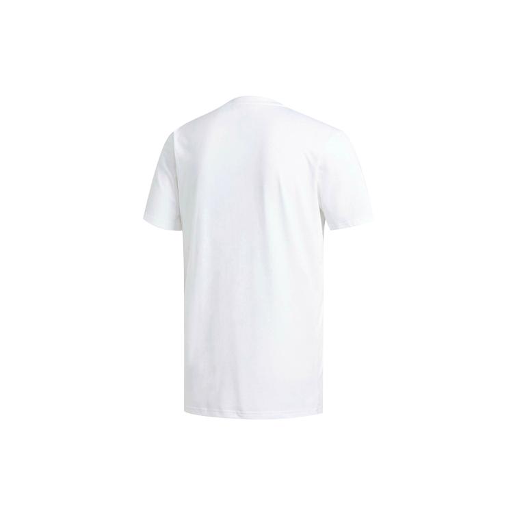 adidas Originals Trefoil Collection T Shirts Men's White Crew Neck Moderate Straight Fit DT8111