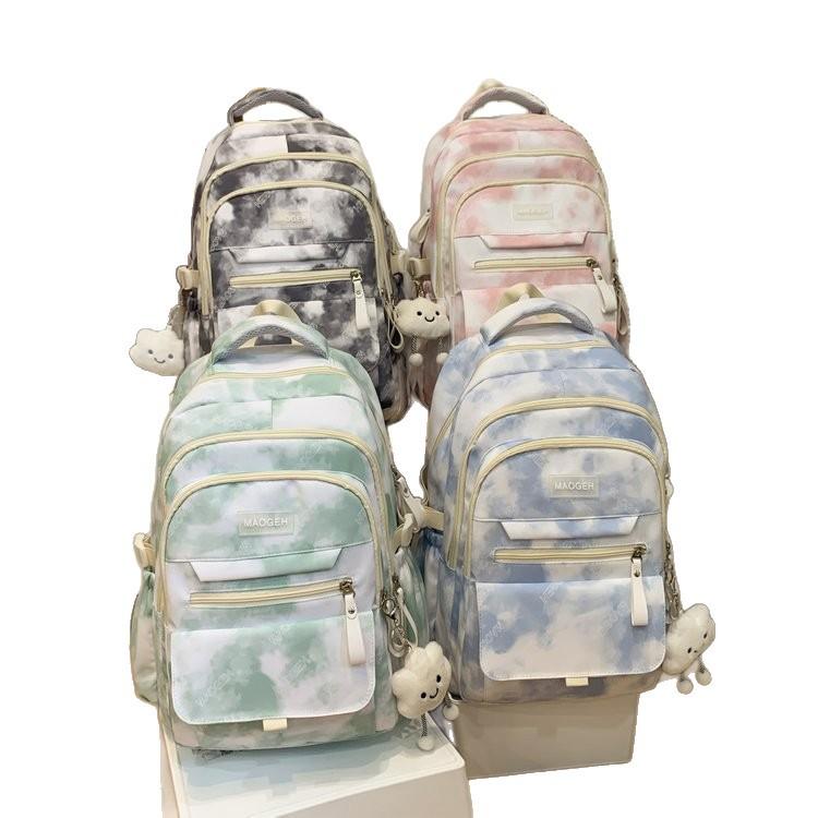 Schoolbag female simple new large-capacity student backpack junior high school students niche high value leisure travel backpack