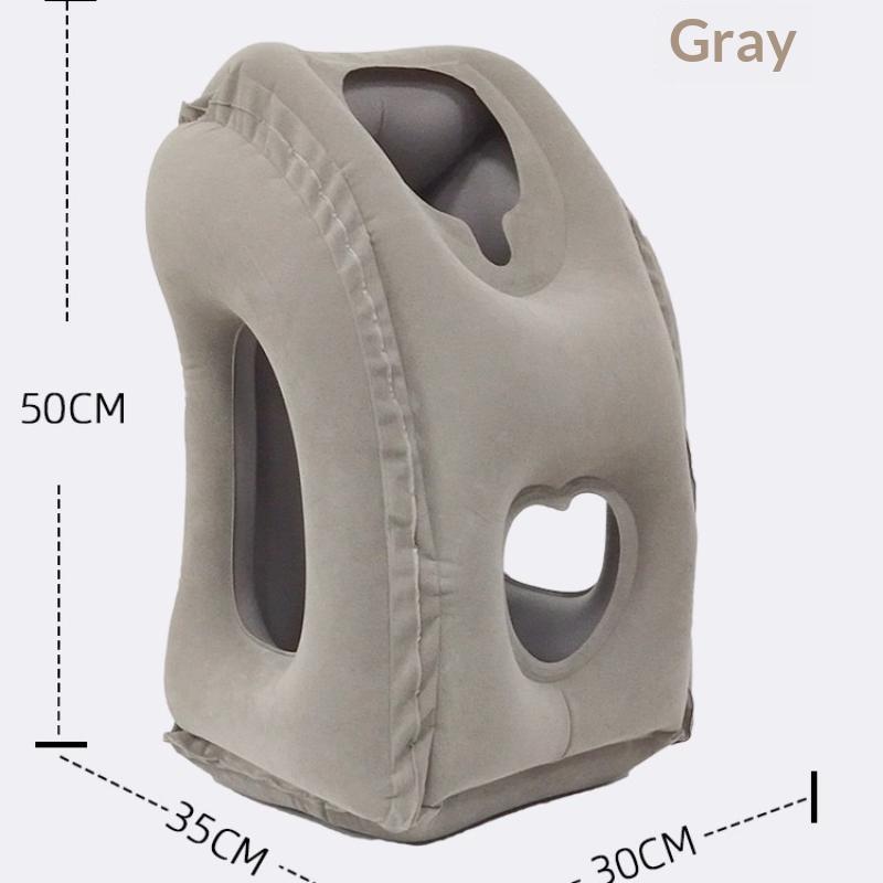 Portable Inflatable Travel Neck Pillow , Hand-Washable Cover For Airplane Car Bus Train Office Nap Camping