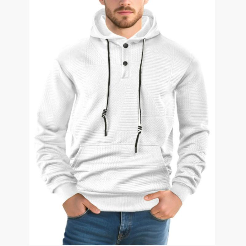 Hooded Sweater Men's Spring and Autumn Pullover Solid Color Casual Sports Loose Trend Long Sleeves