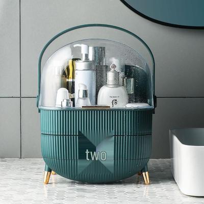 Light Luxury Cosmetic Storage Box - Large Capacity Handheld Lipstick & Mask Organizer
