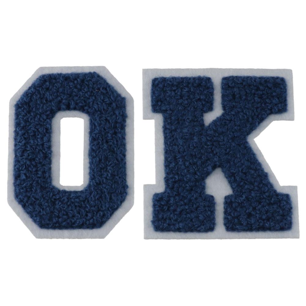 26 Pcs Blue Iron on  A-Z Shoes Embroidered  Hats