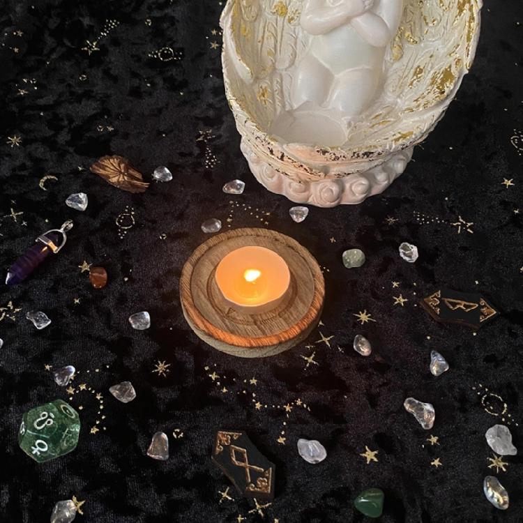 Candle Holder Tray Star Pendulums Dowsing Divination Board Candle Holder Plate