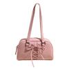 Bow underarm bag women's new fashionable solid color handbag trendy versatile casual shoulder bag