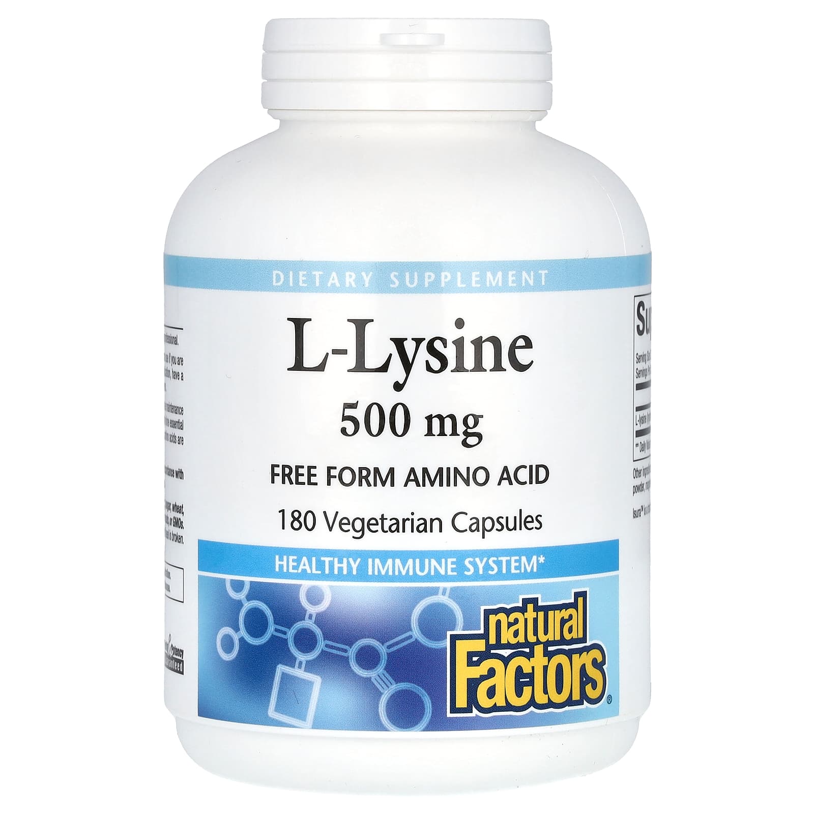 

L-Lysine, 500Mg, 180 Veggie Capsules