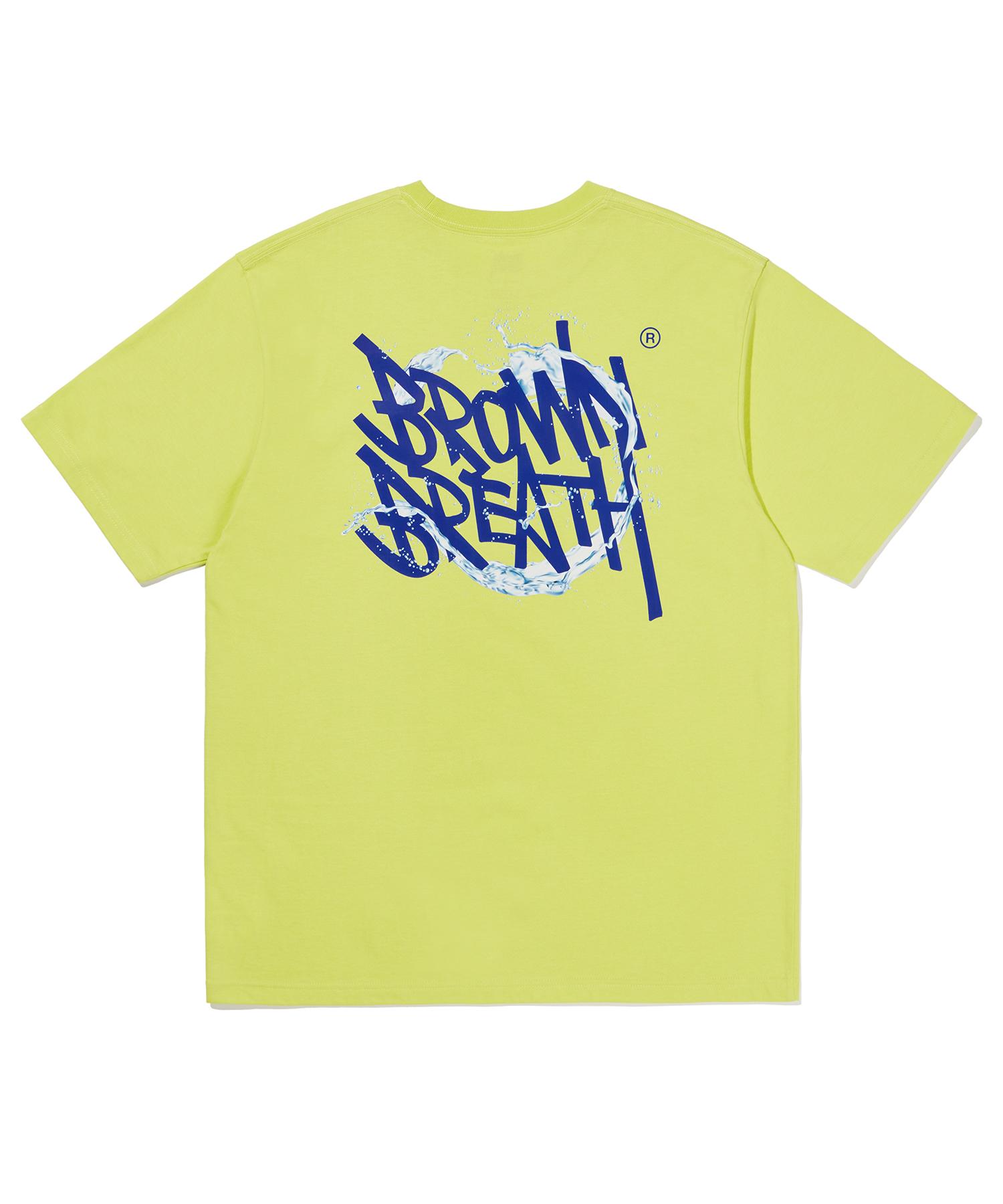Brown Bless Splash Tag Tee - Lime Lime/L