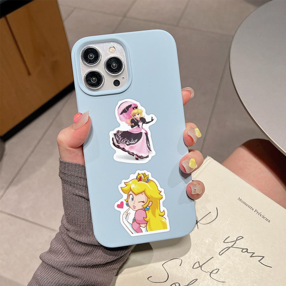 60 Cartoon Peach Princess Stickers DIY Decorative Suitcase Notebook Guitar Waterproof Stickers
