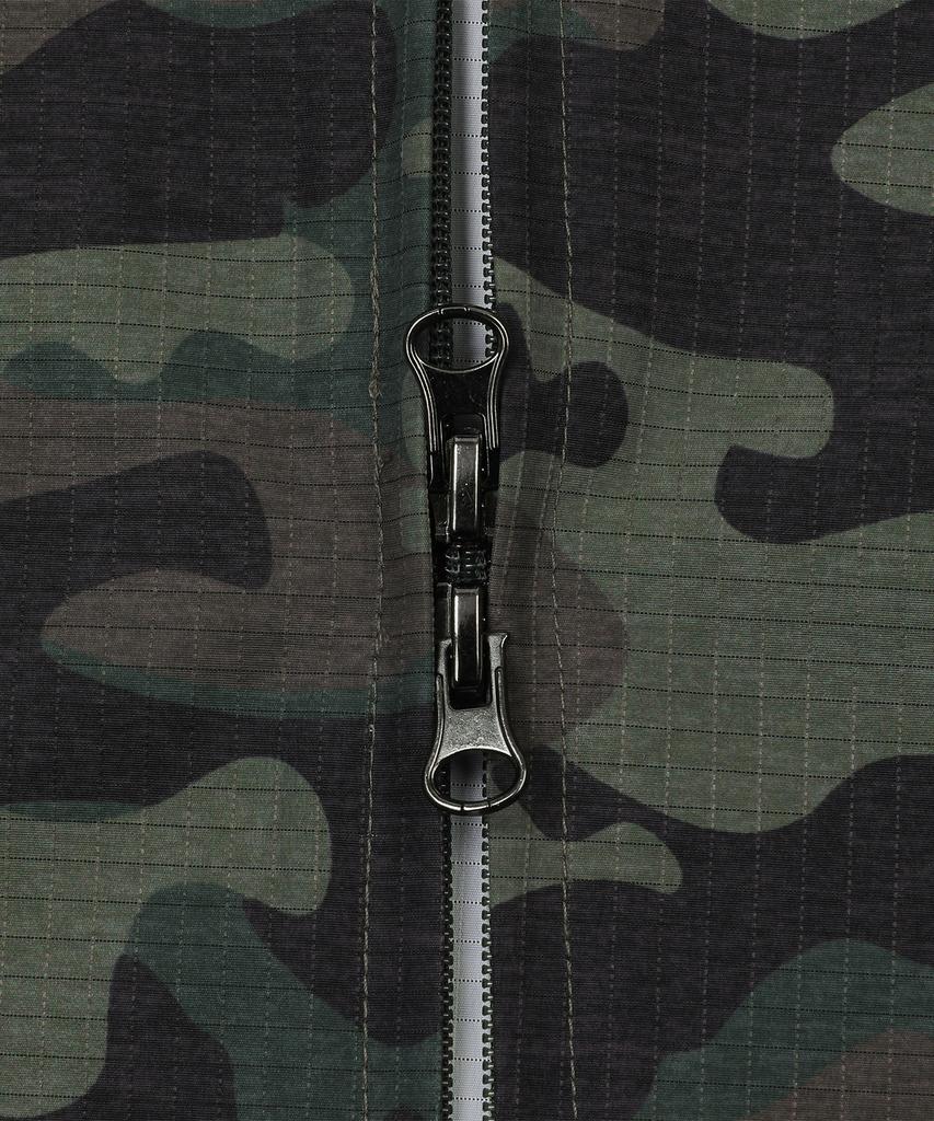 Slow Record House Ripstop Camo Windbreaker_Khaki