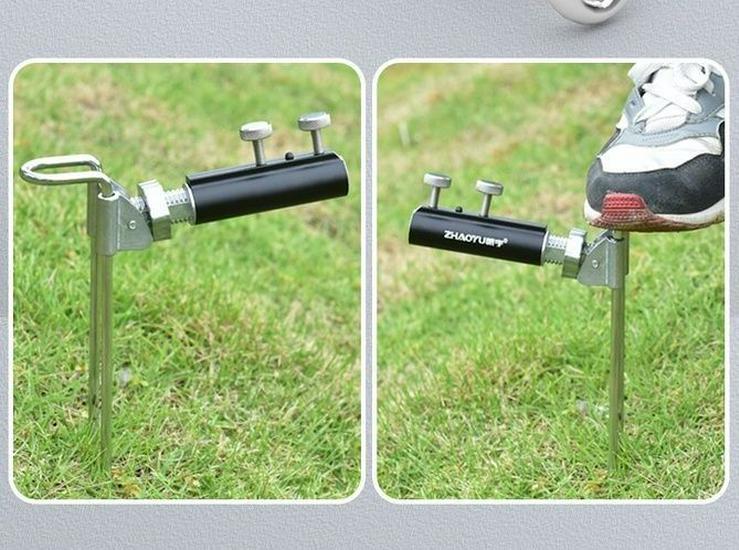 Stainless Steel Two-in-One Fishing Rod Holder & Ground Stake Stand