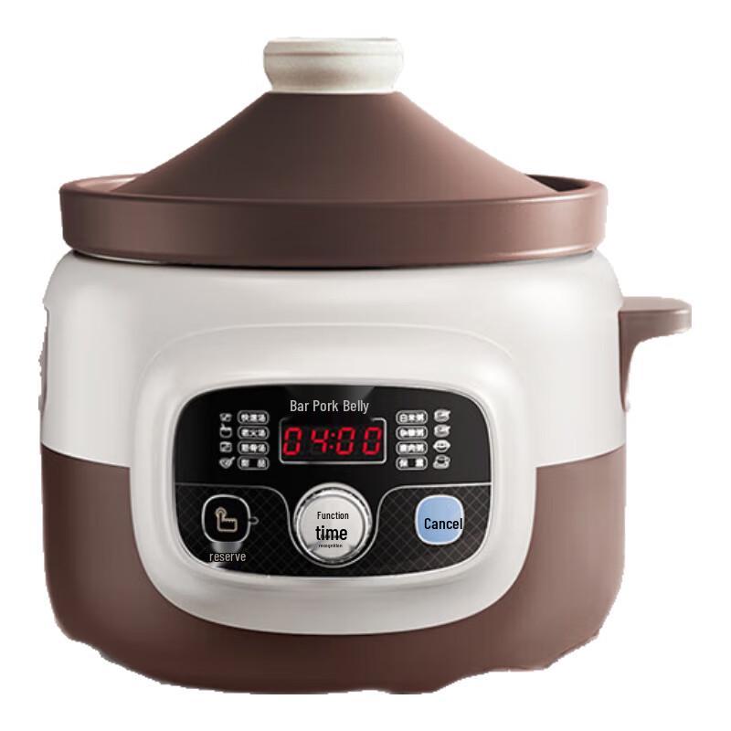 Bear 4L Electric Purple Clay Stew Pot CN plug (adapter included)
