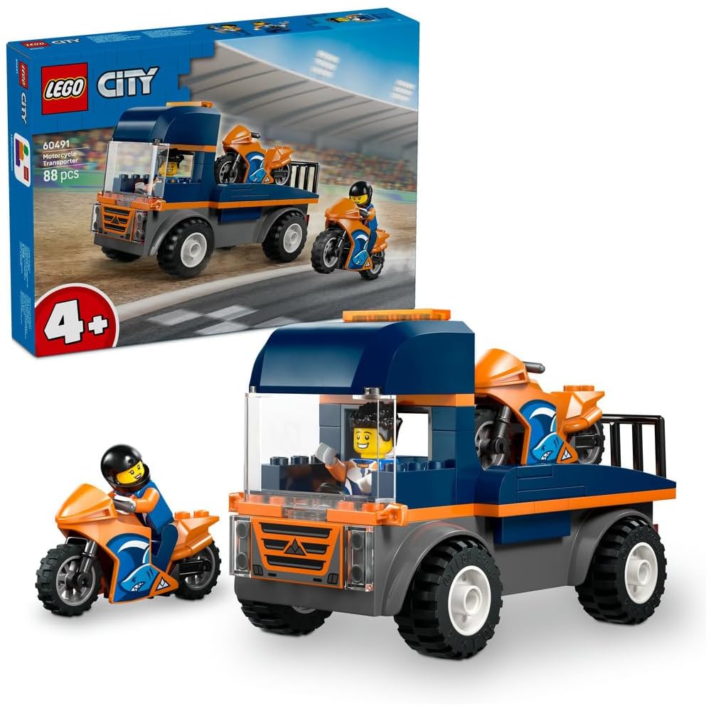 

LEGO City Bike Transport Vehicle Toy for Kids 4-6 Years Old with Blocks and Accessories