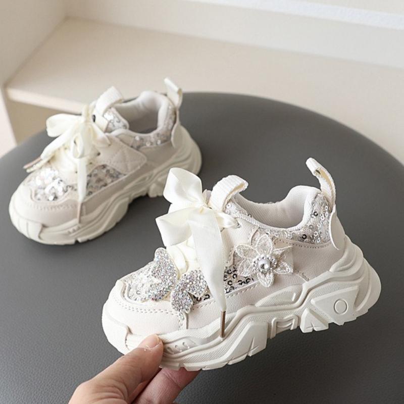 Fashion Girls Shoes Spring New Kids Sports Shoe Soft Soled Girl Casual Shoe Anti Slip Child Running Shoes Cute Girl Sports Shoe