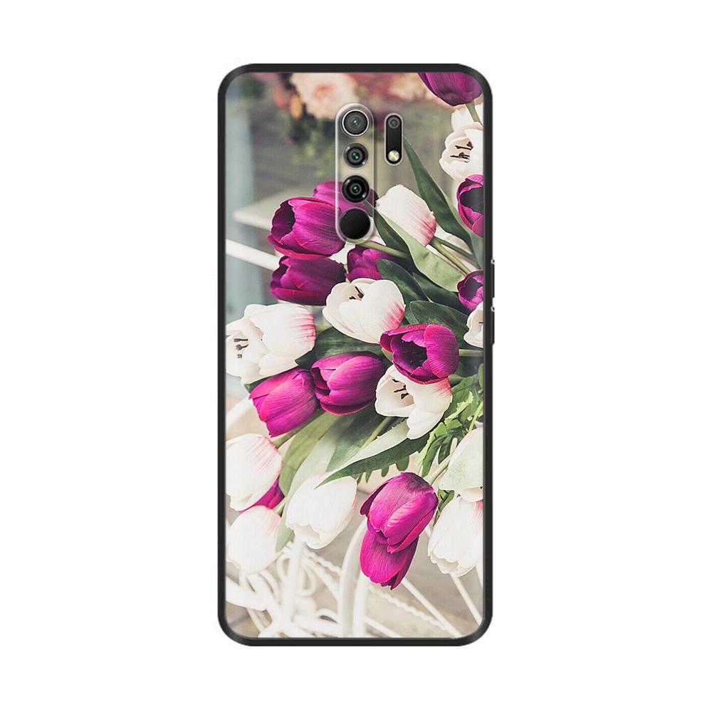 Silicon Case for Xiaomi Redmi 9 Redmi9 Case Back Cover Coque Funda Shell Soft Black TPU Cute Cartoon Phone Bag Bumper Protective