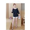 Elegant Womens Floral Print Casual Long Tops Shirt With Loose Vintage Ethnic Design And Crew Neck