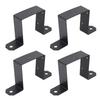 4pcs 4x4 Inch Strap Post Ties Heavy Duty Deck Fence Brackets Carbon Steel Gazebo Mounting Brackets U Shaped