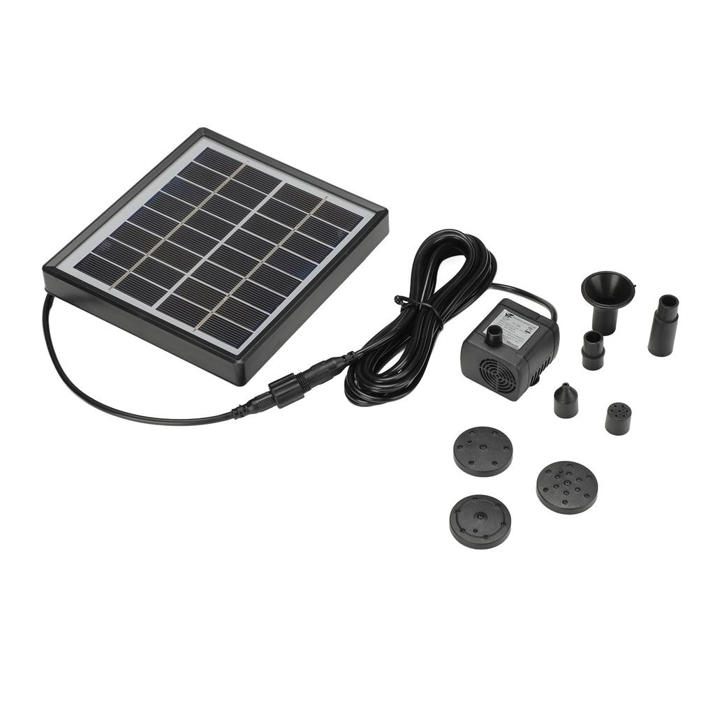Solar Fountain Pump Energy Saving High Efficiency Black Solar Fountain for Garden Bird Bath Small Pond 2W