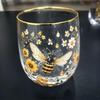 Vintage Painted Animal & Floral Gold Rim Glass Tumbler, Egg-shaped Lead-Free Glass Cup, Creative Gift Cup for Whiskey, Juice and Water