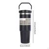30 Travel Tumbler with Handle, 9.2 Inch Tall Coffee Mug, Fits Car Holder, Double Wall Insulated