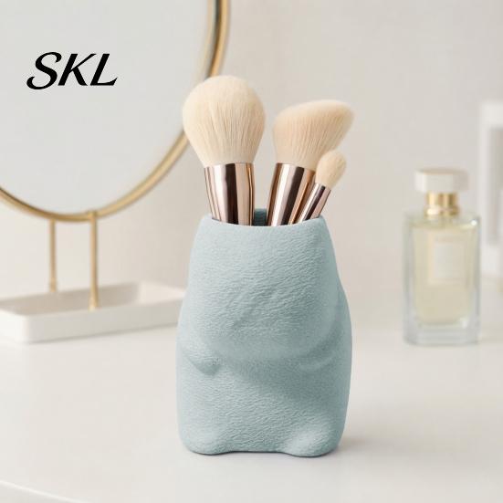 Desktop Decoration Pen Holder Standing Capybara Holder, Cute Animal Desk Organizer for Pens Makeup Compact Pencil Brushes, Large Capacity Stand Office