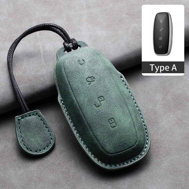 Leather Car Key Case Cover for BYD DENZA D9 2025 for Denza D9 DM-i 2025 2025 Auto Key Fob Shell Car Styling Keychain Accessory