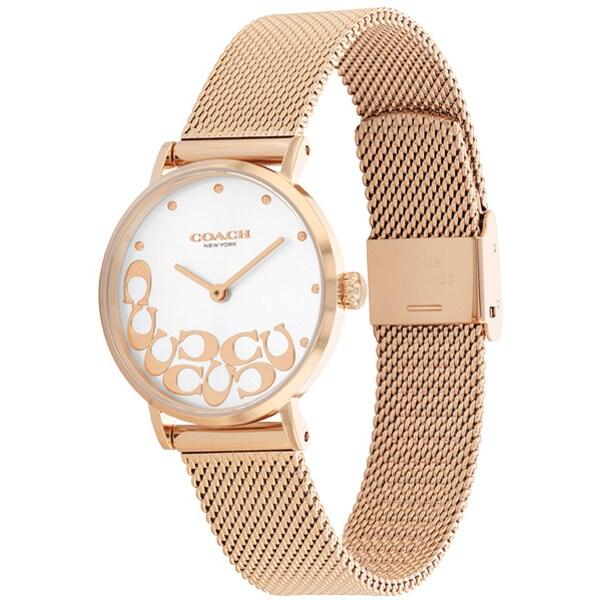 Coach PERRY 28mm RG Mesh Belt White 14503857 Wrist Watch