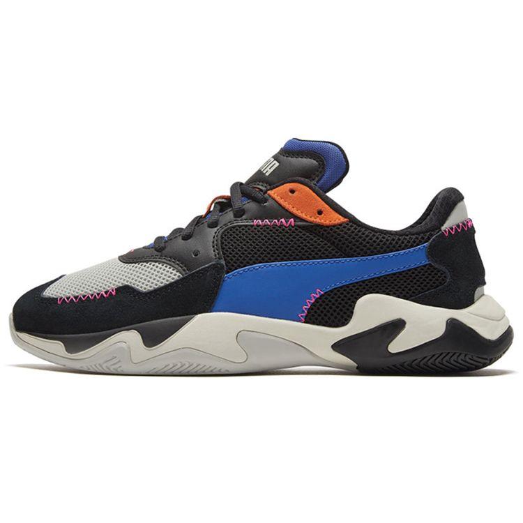 Puma Storm Stitching Leather Casual Low-Top Lifestyle Shoes Unisex sneaker Black 372274-01