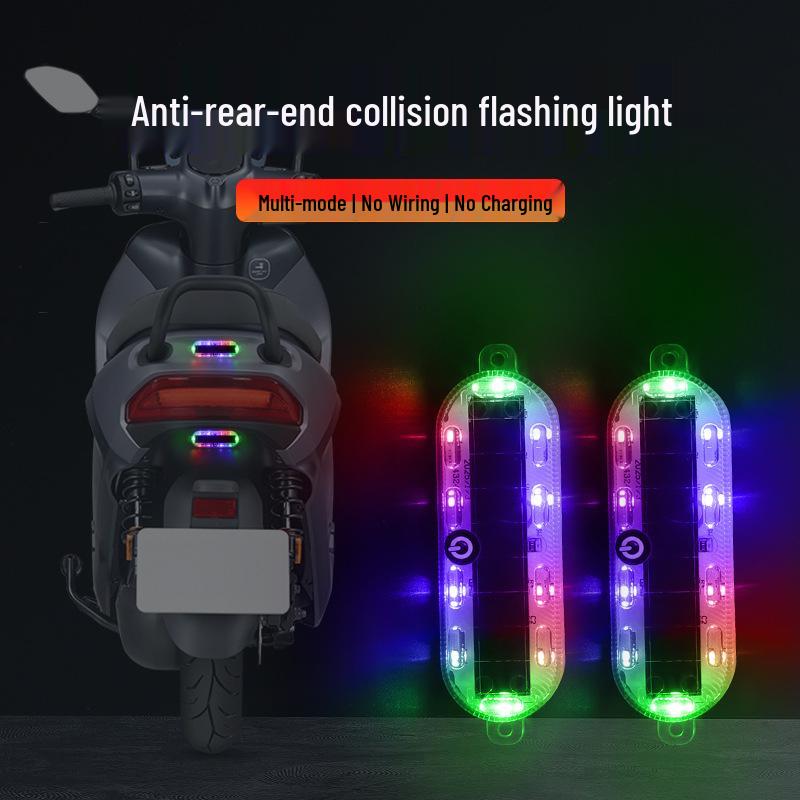 Solar-Powered Anti-Tailgating LED Warning Rear Light for Vehicles
