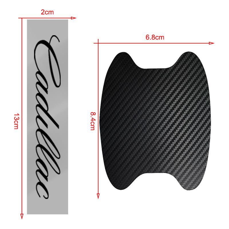 Car Door Sticker Carbon Fiber Scratches Auto Handle Protection Film For Cadillac CT5 CT6 CTS Seville ATS CT4 XTS Celestiq Ciel Escala SRX XT4 XT5 XT6