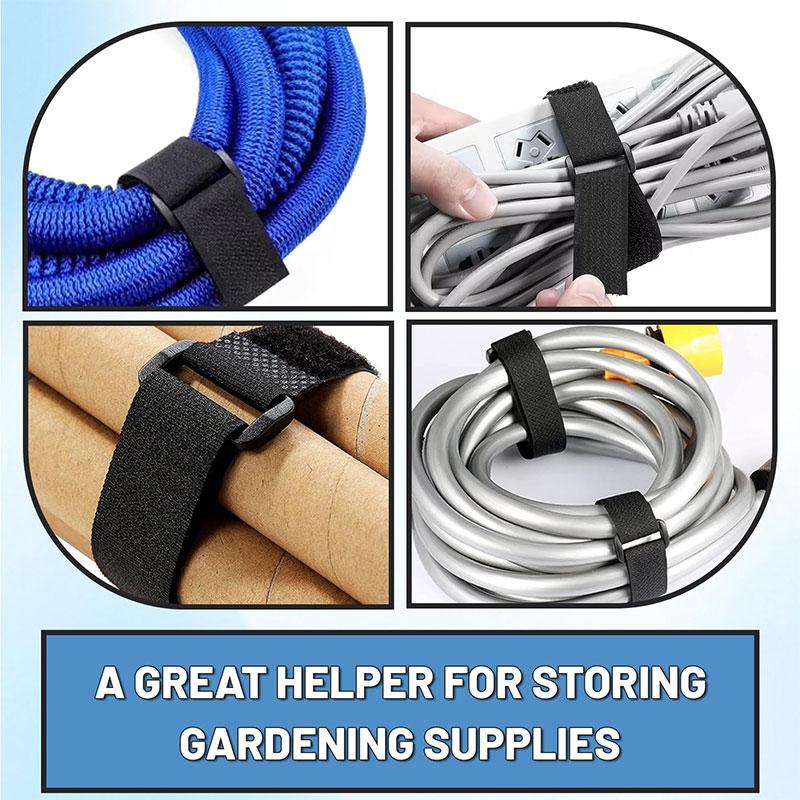 25M Klettbänder 16-38mm Wiederverwendbarer Nylon-Befestiger Kabelband mit 80 Schnallen Auf Maß Schneidbar Lange Kabelbinder Organizer