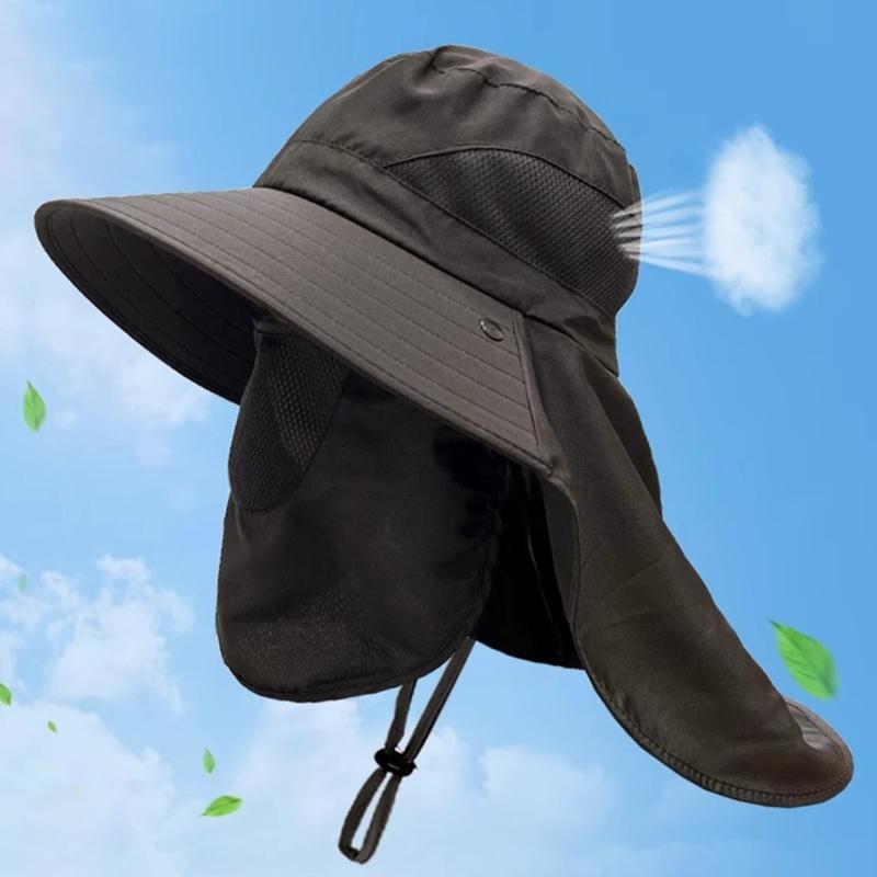 Foldable Sun Protections Hat Hikings Camping Casual Fishing Caps with Neck Flap