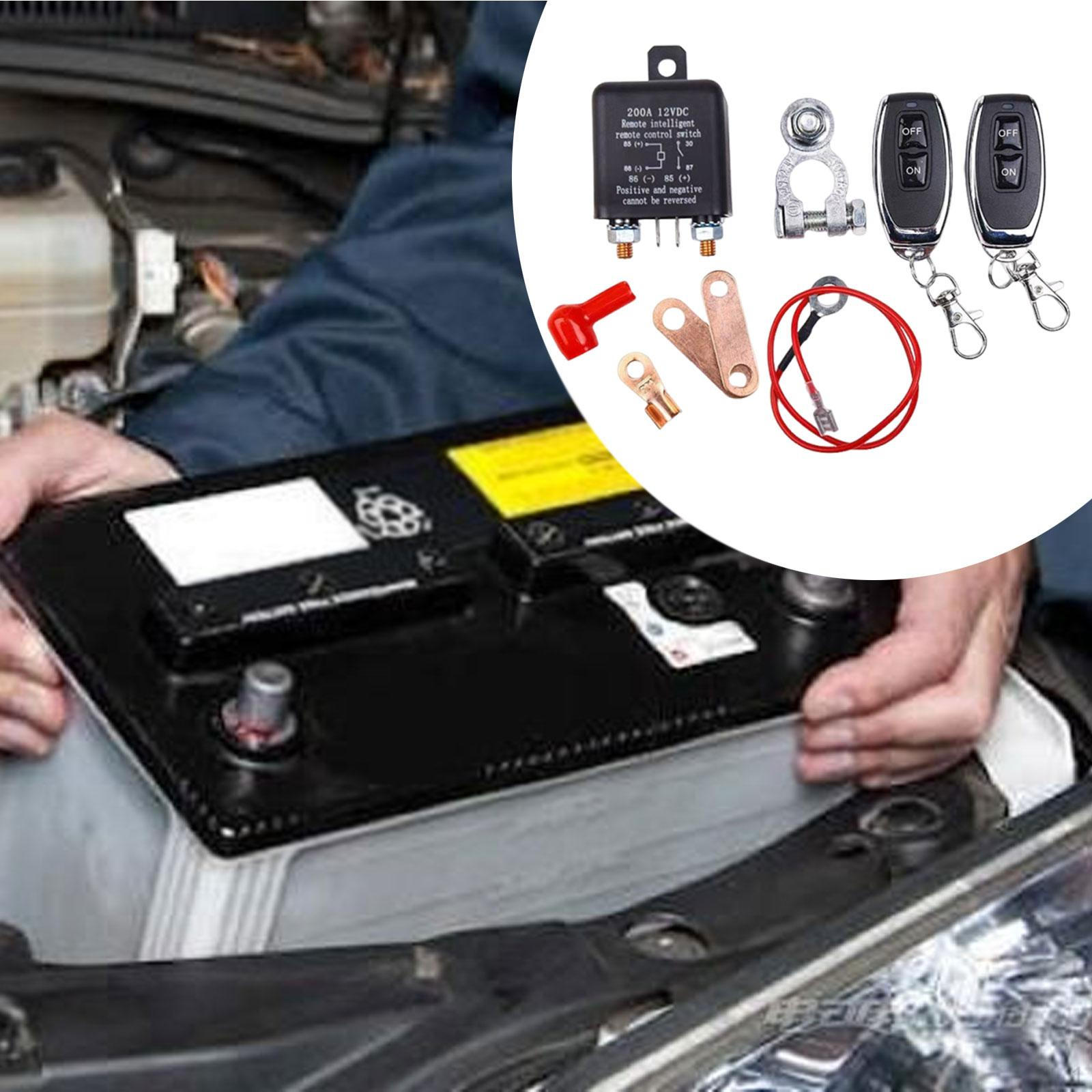 Remote Control Battery Disconnect Switch Kit DC 12V 250A Accessories Replacement for Automotive