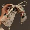 1PC Super Fairy, Pearl, Butterfly, Ribbon, Small Intestine Loop, Sweet, Girl, Tie Marble Hair Rope, Premium, Ponytail, Temperame