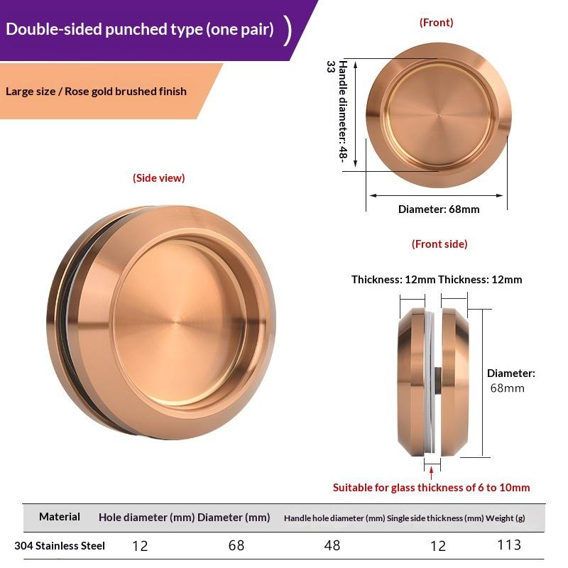 Multifunctional Stainless Steel Invisible Door Handle Concealed Sliding Cupboard Handles Embedded Furniture Handles Glass Doors