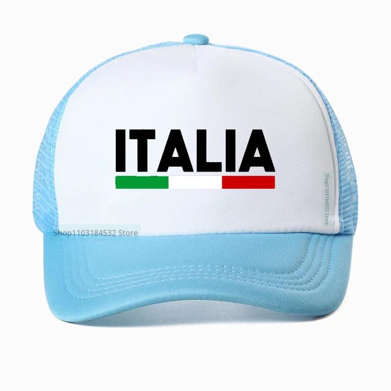 

Italia Italy Italian Flag Baseball Cap Unisex Adjustable Snapback hats Classic Mesh Breathable Trucker hat Outdoor Visor caps Adjustable
