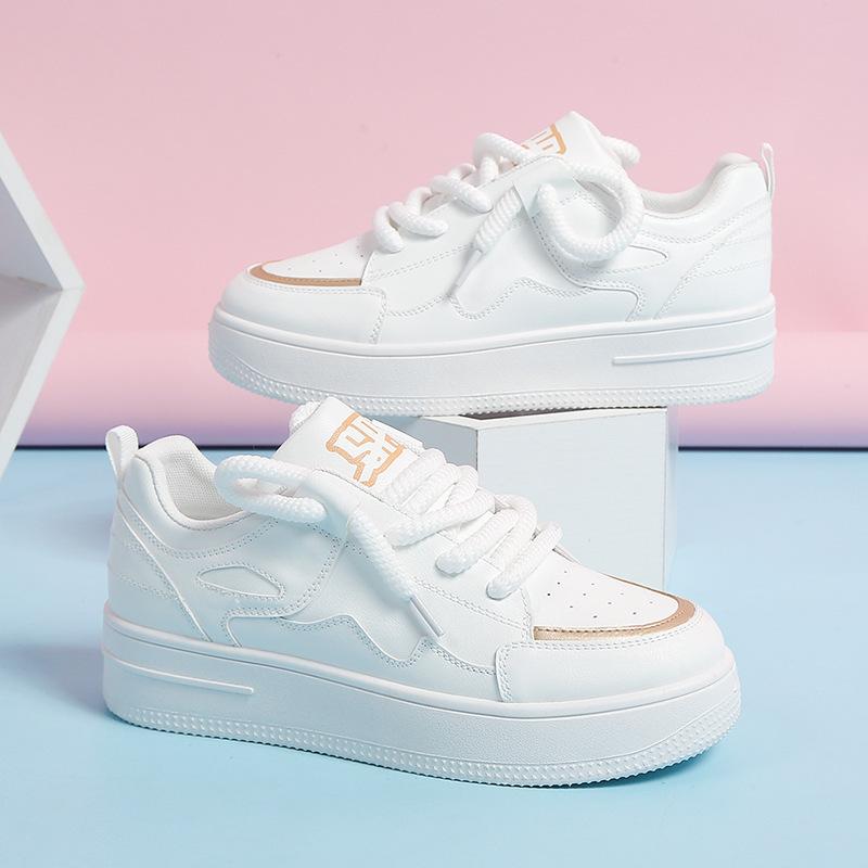 Весенние новые кроссовки на платформе большого размера повседневные кеды дышащие одиночные туфли 36