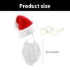 Santa Hat Santa Beard Artificial Hair Santa Decoration Costume Christmas Costume Accessories Set for Men Women Christmas