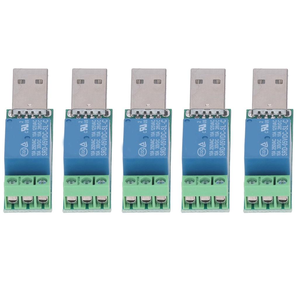 5Pcs Relay Module Driver Free 1 Channel Control Switch Controller Board for PC Computer 5V