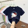 Kids Summer Cotton Cartoon T Shirt Loose Short Sleeve Round Neck Top For Boys And Girls