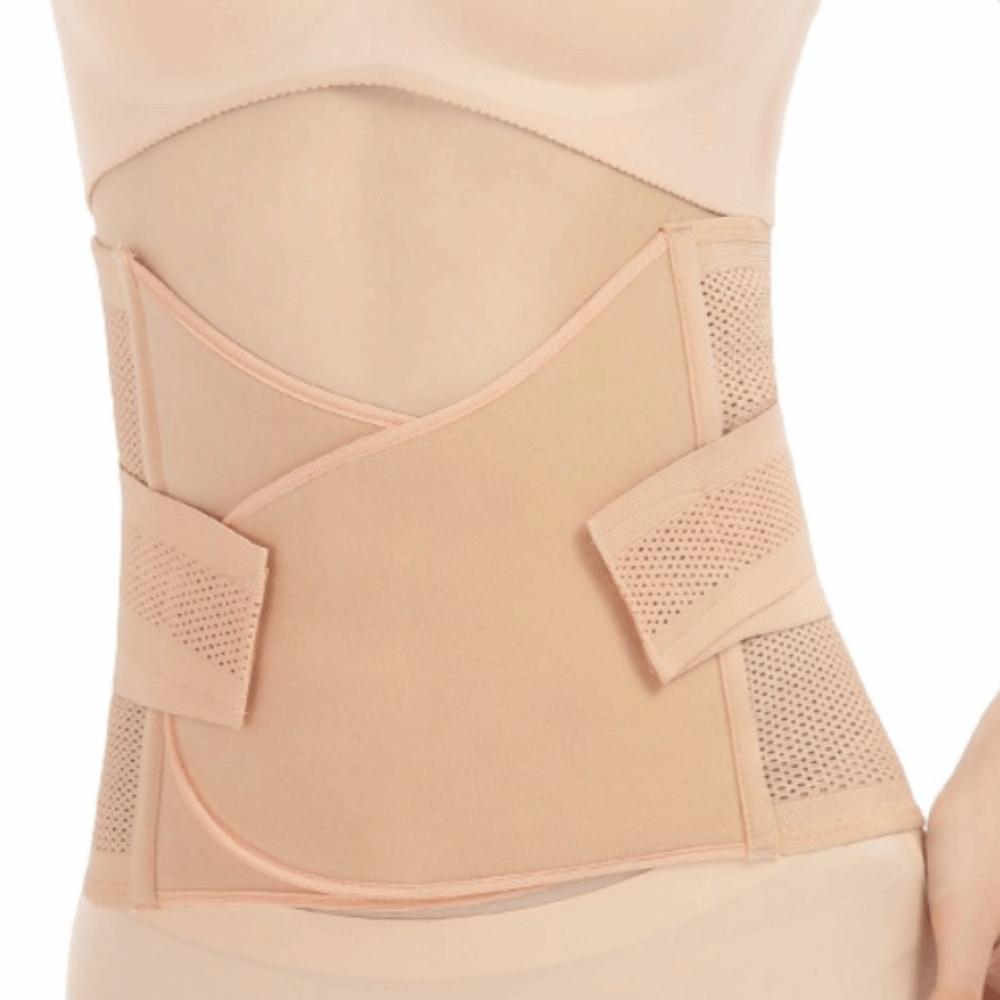 

Тонкий послеродовой пояс для коррекции фигуры, липкое утягивающее белье, эластичный тренажер для талии, для беременных M абрикосовый