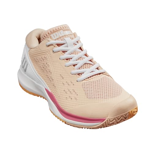 Wilson RUSH PRO ACE W Women's Tennis Shoes, Peach Parfait/White/Tangerine, Size 22.5 cm