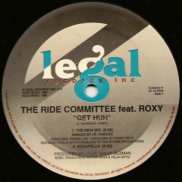 12inch Record RIDE COMMITTEE ROXY Get Huh ELS846214 E Legal 1993 US Dance Electronica Used