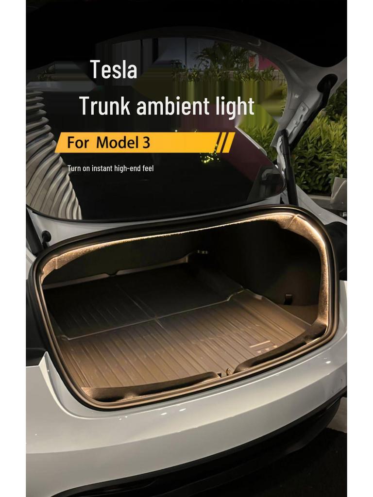 Tesla Model 3 Trunk & Ambient Light Strip - Front Trunk Lighting Modification Accessory
