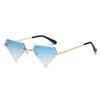 Frameless sunglasses, European and American personalized street show diamond glasses, hip-hop sunglasses