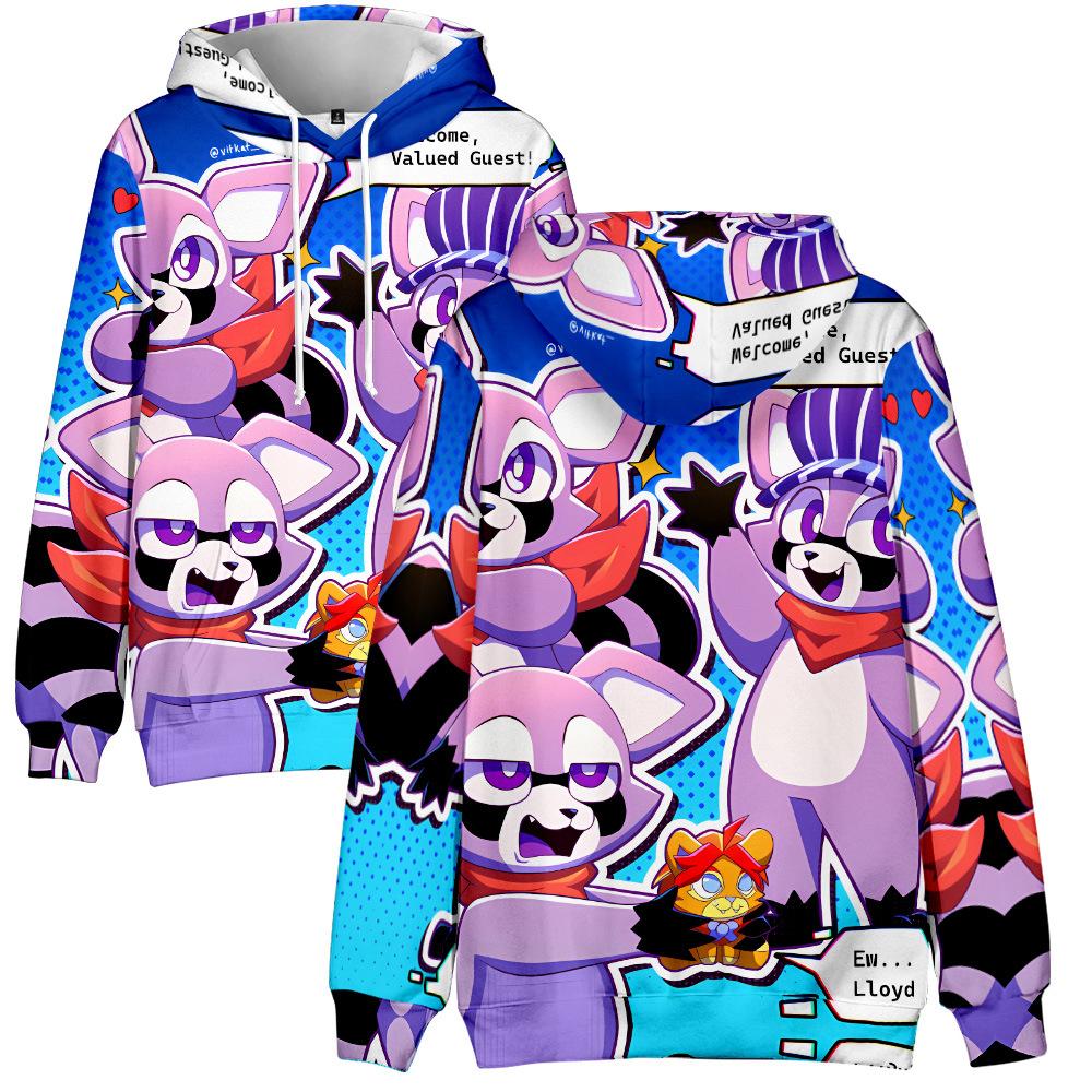 9 Farben Mode Indigo Park Cartoon Bedruckte Hoodies Herbst Langarm Unisex Pullover Streetwear Lustige Kleidung