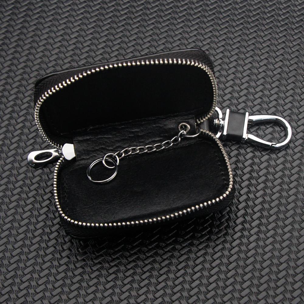 Leather Car Key Case Protection Auto Key Bag Key Chain Cover For Volvo S60 S90 XC40 XC60 XC90 V60 V90 EX40 V40 V50 V70 C30 T5 T6