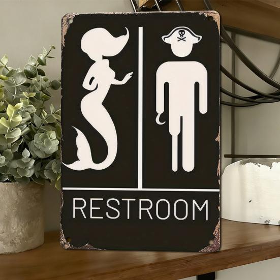 Vintage Metal Tin Sign Stylish Wall Art Plaques 11.8x7.9 Inch Retro Decorative Signs Wall Decor for Bedroom Kitchen Living Room Cafes Bar Public