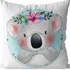 Super Cute Cartoon Linen Pillow Case Digital Printed Cushion Sofa Bed Pillow Simple