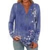 Women's Fashion Casual Printed Long Sleeve T-Shirt Pullover Top