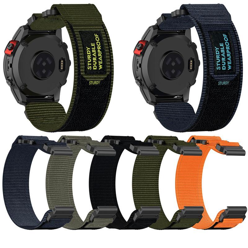 Bracelet de montre intelligent QuickFit 22mm 26mm en nylon tactique pour Garmin Fenix 7X 7 7S 6X 6 Pro 6S 5 5X Plus Enduro 2